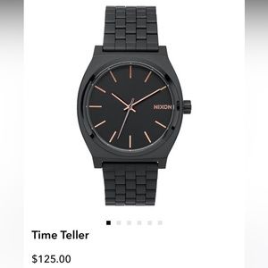 Nixon Time Teller Watch All Black with Rose Gold - Unisex